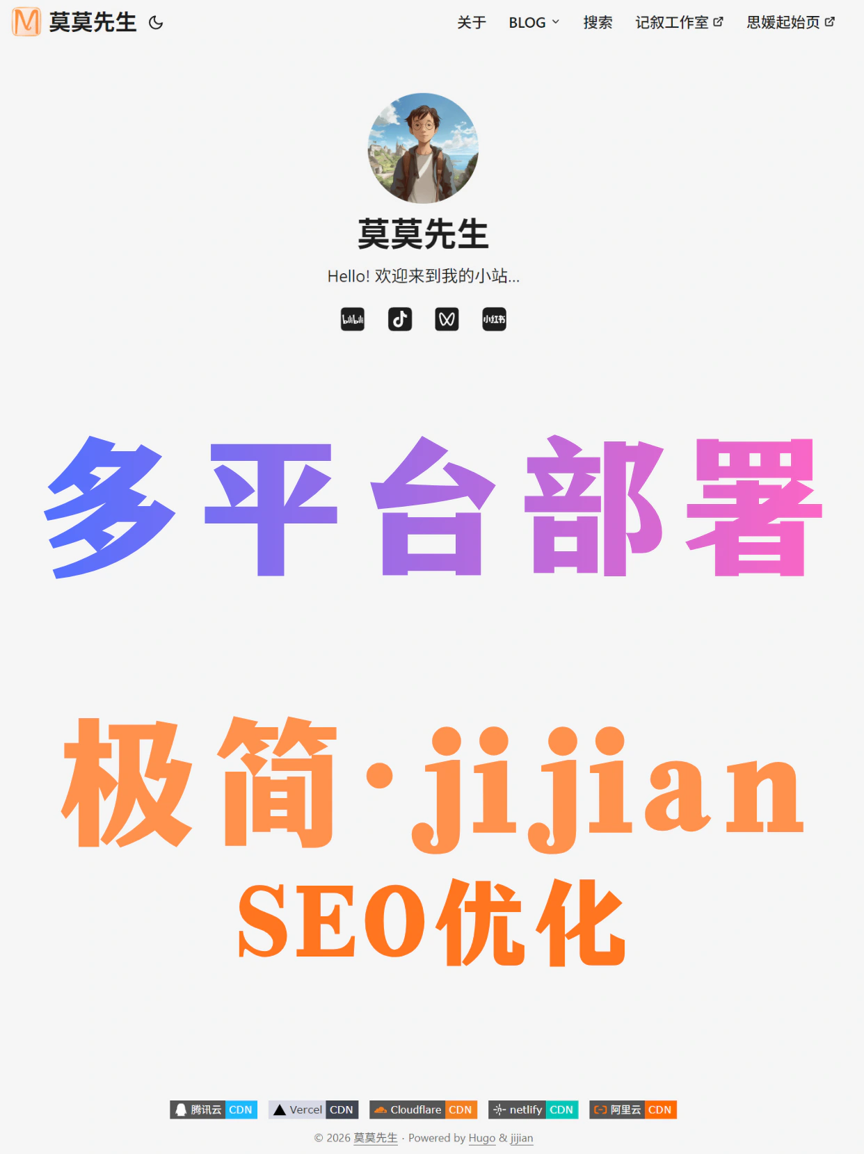 cover-极简(hugo-jijian)多平台部署的SEO优化指南